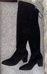 Stuart Weitzman Black Over-the-Knee Suede Boots Photo 0