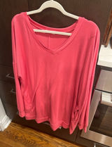Zenana pink tunic long sleeve shirt women's 1Xl Photo 0