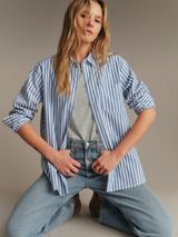 Sézane Max Striped Button Down Shirt Photo 0