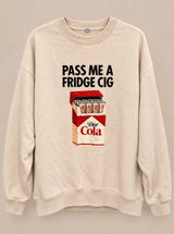 Fridge Cig Women Sweatshirt XL Beige Pass Me A Fridge Cig Diet Cola Graphic Top Photo 0