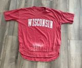 Pressbox University of Wisconsin badgers red t shirt t-shirt tee short sleeve womens s Photo 0
