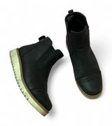 Black Ankle Boots, Chelsea‎ Booties with Platform Sole, Casual Shoes Photo 0