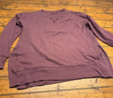 Aerie Women M Mauve Crew Neck Long Sleeve‎ Side Slit Sweatshirt crewneck Photo 0