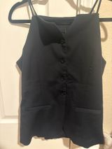 Abercrombie black button front sleeveless vest Photo 0