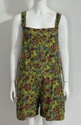 Vintage Jayli Women’s Mushroom Print Overall Shorts Retro Boho Hippie Size XL Photo 0