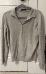 Brandy Melville quarter button up, long sleeve sweat sweater Photo 0