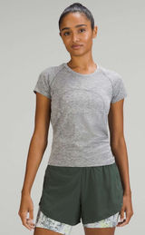 Lululemon Swiftly Tech Short Sleeve Shirt 2.0 Race Length Slate / White Grey 6-8 Photo 0