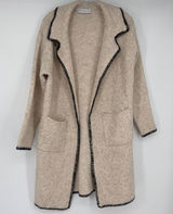 Petal + Pup Cardigan‎ Womens S/M Beige Wool Blend Long Open Front Coat Pockets Photo 0