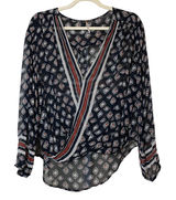 Free People‎ Before Dawn Top Black Boho Blouse Women's Size XS Photo 0