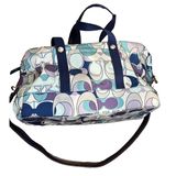 Coach Womens Tote Travel Bag Multicolor Kyra Soho Print F77285‎ Blue Purple Grey Photo 0