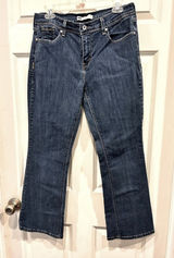 Levis 515 Mid Rise Boot Cut Jeans Womens 12 Med Wash Blue Flap Pocket Denim Y2K Photo 0