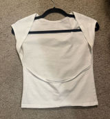 White Backless Shirt Photo 0