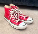 Converse Chuck Taylor All Star Red Hi Top Sneakers Size 6.5 Photo 0