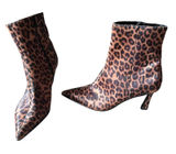 Steve Madden Leena Pointed Toe Bootie Women's 6.5 Leopard Animal Print Party Photo 0