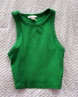 H&M Green Cropped Tank Top Photo 0