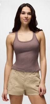 Prana Heliana Racerback Tank Top Womens OS Brown‎ Sleeveless Moisture Wicking Photo 0