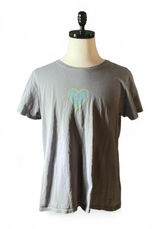Life is Good Womens Gray Heart Love Graphic T Shirt Tee Size XL Photo 0