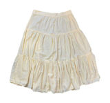 LC Lauren Conrad Skirt Size XL Tiered Midi Yellow Stripe Mid Rise Women's NWT Photo 0