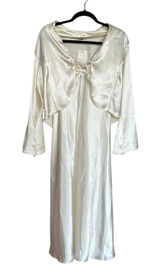 Jones New York Vintage Satin Ivory 2pc Slip Dress Set Size Medium NWT Bridal Boudoir Photo 0