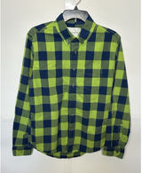 Aeropostale M Green Navy Plaid Shirt Women’s Button Down Long Sleeve Casual Photo 0