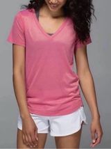 Lululemon Pink Shimmer What The Sport Tee Size Medium Photo 0