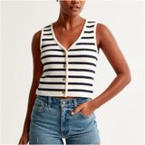 Abercrombie Mara Button-Up Vest Sweater Photo 0
