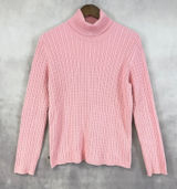 Anne Klein Sport Womens Cable Knit Turtleneck Sweater Size XL‎ Preppy Classic Photo 0