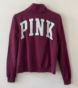 Pink Victoria's Secret Maroon Fleece Quarter Zip Size M Photo 0