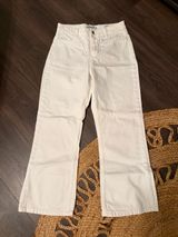 Zara White High-Rise Wide Leg Jeans Photo 0