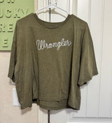 Green wrangler cropped tee Photo 0