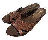 Naturalizer Women's Brown Wedge Heel‎ Slip On Dressy Sandal Vacation Casual Sz 8 Photo 0