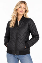 Columbia Omni-Heat Interchange Quilted Bomber Jacket Women’s M Black Photo 0