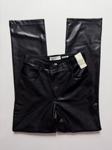 NWT Abercrombie & Fitch 90s Straight Vegan Leather Pants, Black, Size 27/4L Photo 0