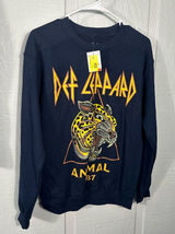 Def Leppard Animal 1987 Navy Sweatshirt Size Small NWOT Photo 0
