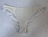 Shade & Shore Womens Cream Ribbed Hipster Bikini Bottom Swimsuit Size Medium M Photo 0