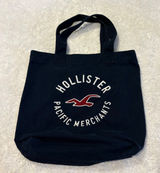 VTG Y2K Hollister Canvas Navy Tote Bag Cotton Mallcore 2000s Graphic Logo Preppy Photo 0