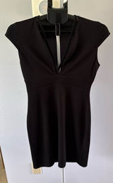 River Island Women's‎ Black Short Sleeve V-Neck Dress Size 10UK 6US Photo 0