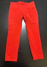 Banana Republic Sloan Red Slim Fit Ankle Pants Womens Size 4 Cotton Blend Photo 0