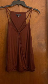 American Eagle Outfitters Deep Brown Double-Strap V-Neck Camisole Photo 0