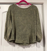 Pilcro anthropologie mineral wash thermal 3/4 sleeve‎ top small Photo 0