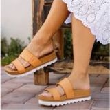 Reef Platform Two Strap Sandals Size 8 Photo 0
