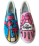 Hand painted shoes slip on‎ Size 8 Dr. Pepper Vacation Watermelon Waves Bags Photo 0