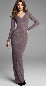 Victoria's Secret Moda International Knit Sweater Maxi Dress Mauve Pink‎ Small Photo 0