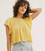 Free People FP One Women's Hyacinyth Top in Yellow Photo 0