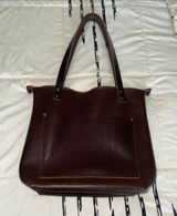Portland Leather Tote Bag in Dark Brown - Classic Everyday Carry Photo 0