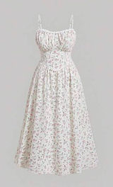 SHEIN Mod NWT Multicolor Floral Lace Trim Smocked Romantic Sundress Size 2XL Photo 0