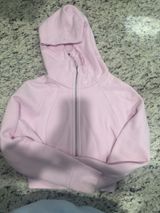 Pink Lululemon Cropped Scuba Photo 0