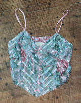 Victoria’s Secret gold label rose print vintage semi sheer S corset top Photo 0