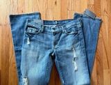 7‎ Seven For All Mankind Jeans Women 32 Bootcut Blue Western USA Made Y2K NEW Photo 0