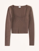 Abercrombie and Fitch Corset Sweater Top Photo 0